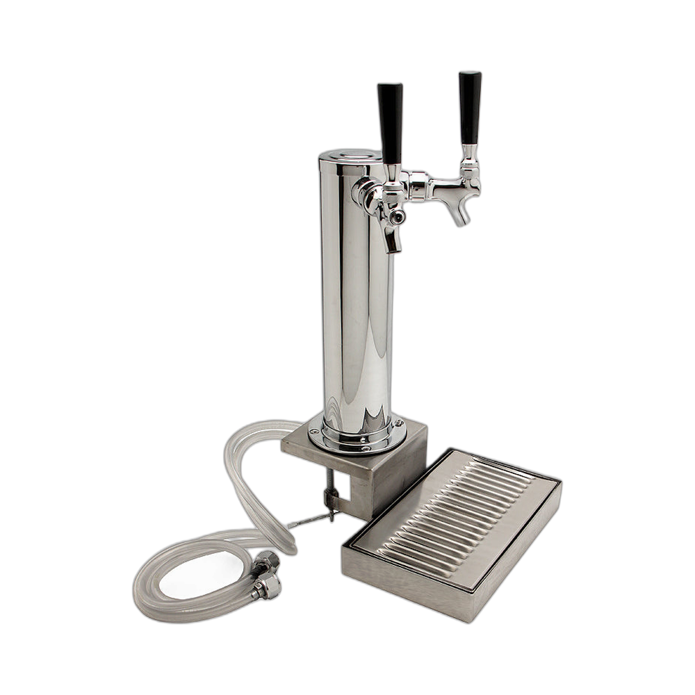 Clamp on Tower - Double Tap - Stainless
