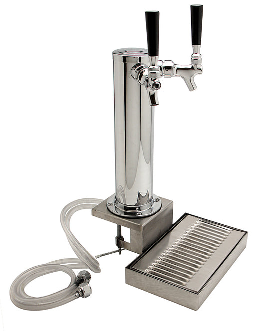 Clamp on Tower - Double Tap - Stainless